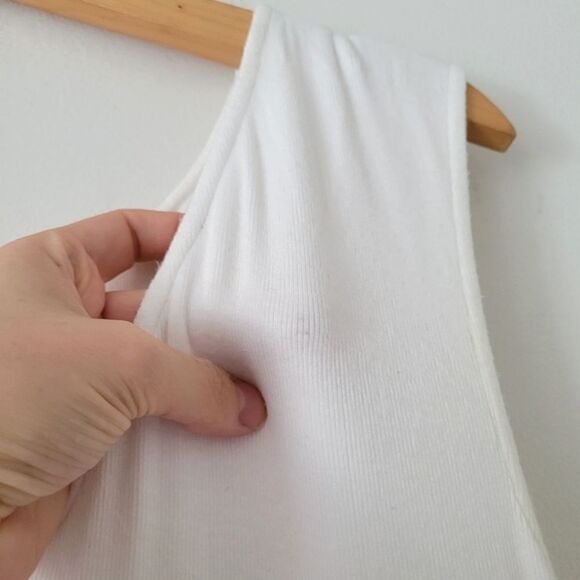 Free People Beach Dress White Ribbed Small Sleeveless - Picture 4 of 10